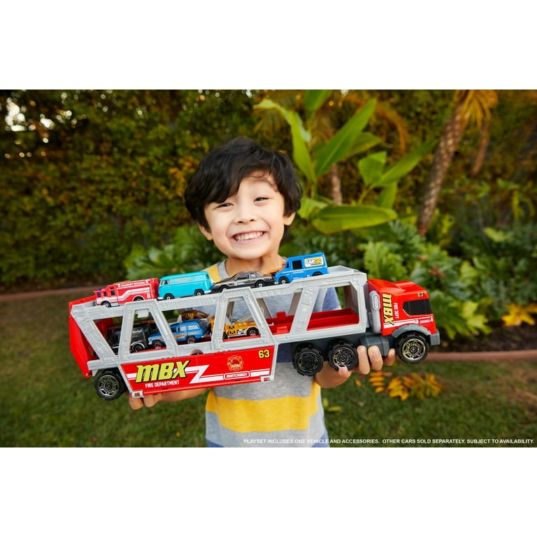 Matchbox Fire Rescue Hauler Playset with Detachable Cab, 1 Matchbox Fire Rescue Hauler Playset with Detachable Cab, 1