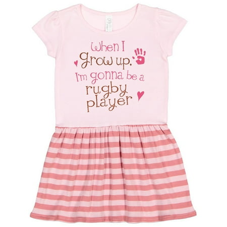 

Inktastic Rugby Player Future Gift Toddler Girl Dress