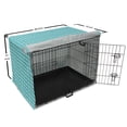 thumbnail image 6 of Abstract Dog Crate Cover, Geometrical Print of Vertical Zigzags in Aquatic Tones Simplistic, Easy to Use Pet Kennel Cover Small Dogs Puppies Kittens, 7 Sizes, Seafoam Sea Blue, by Ambesonne, 6 of 6