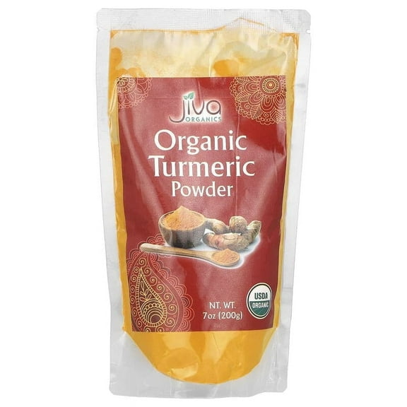 Jiva Organics, Organic Turmeric Powder, 7 oz Pack of 4