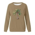 thumbnail image 4 of Ounisa Christmas Palm Tree Sweatshirt for Women Funny Hawaiian Beach Tropical Xmas Pullover Long Sleeve Christmas Shirt Top, 4 of 4