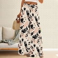 thumbnail image 2 of YUANGUANST Women's Wide Leg Pants Womens Wide Leg Palazzo Pants Boho Floral 2025 Summer Beach Culottes Flowy Casual Trousers For Vacation Business Work Casual Pants, 2 of 4