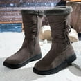 thumbnail image 6 of Women's Mid-Calf Winter Suede Boots With Side Zipper Lined Casual Footwear For Style Comfort And Warmth, 6 of 8