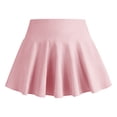 thumbnail image 4 of Fozruso Girls Tennis Uniform Skirt High Waist A Line Flared Pleated Athletic Skorts Summer Casual Stretch School Skirts (Pink), 4 of 7