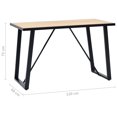 thumbnail image 4 of vidaXL Dining Table Oak 120x60x75 cm MDF, 4 of 4
