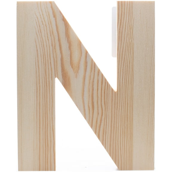 Hampton Art Chunky Wood Letter 8"-N