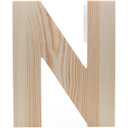 Hampton Art Chunky Wood Letter 8"-N