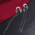thumbnail image 5 of 2 piezas de cadena para la cabeza hueca con patrón de rombos, cadena para la frente, tocado elegante vintage para mujeres y niñas., 5 of 5