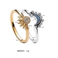 thumbnail image 2 of Juego de anillos Kingel Celestial Sun and Moon chapados en oro y plata de 14 quilates, 2 of 7