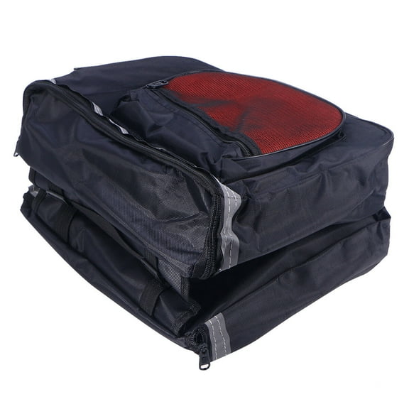 GOOHOCHY Double Side Rear Back Bag Waterproof Mountain and Road Bike Tail Seat Bag(Black Red, Double Packings without Label)