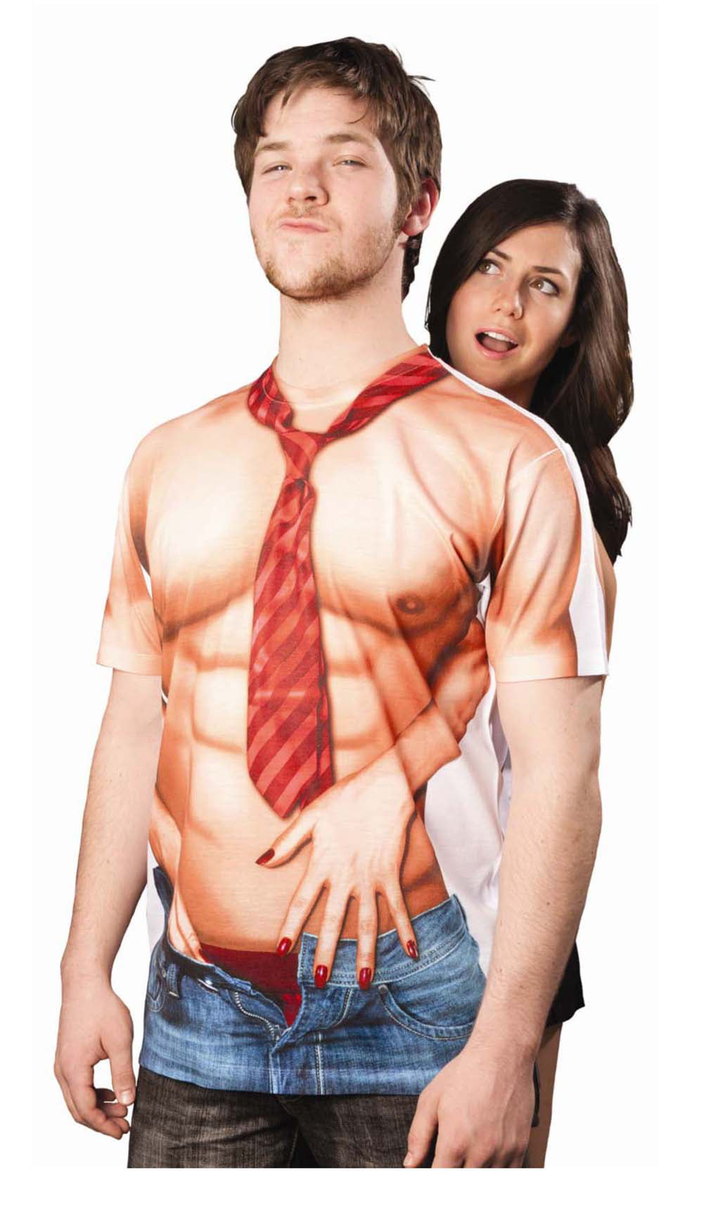 Faux Real Sexy Man Handling Adult Tee -