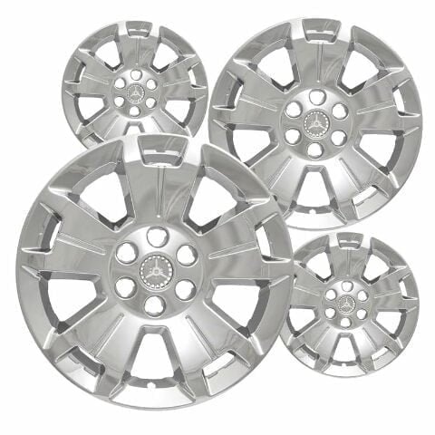 17 inch Chrome ABS Wheel Skins Set Compatible with 2015-2022 Chevrolet Colorado LT & Impostors for 5672, 5817 Wheel Series