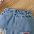 thumbnail image 3 of PatPat 2pcs Baby Girl Clothes 95% Cotton Jeans and Short-sleeve Top Set, 9-12 Months, 3 of 10