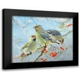 thumbnail image 1 of Pautov, Igor 18x15 Black Modern Framed Museum Art Print Titled - Waxwings, 1 of 5