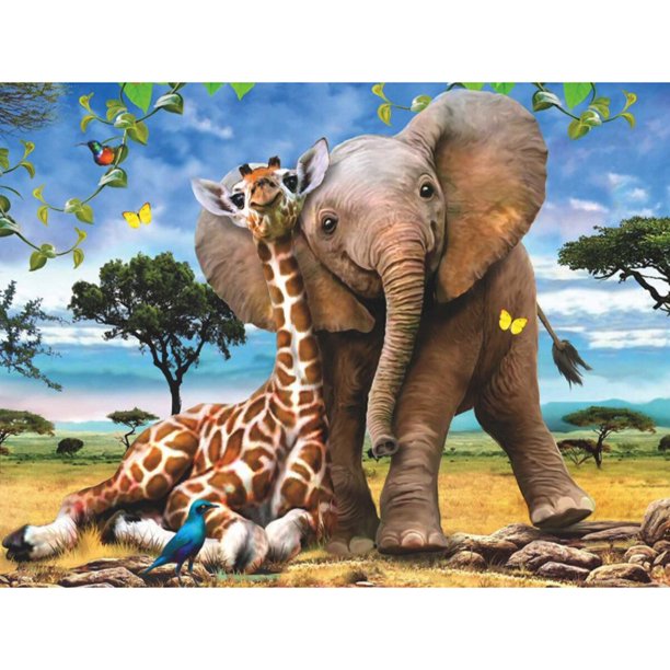 Cuadros Decorativos Elefante Animal Rhinestone pintura resina cuadrado diamante completo taladro 5D Art Decor Ehuebsd Nuevos Originales