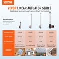 thumbnail image 2 of Actuador lineal VEVOR 12V 300mm con soporte de montaje 6000N, 2 of 9