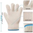 thumbnail image 2 of Gants de Four Résistants à la Chaleur avec Doigts - 1 Paire de Gants de Cuisine Blancs - Gants en Coton pour Casseroles - Gants de Cuisine Double Four - Collection Limitée - Tapis Ronds en Coton, 2 of 8