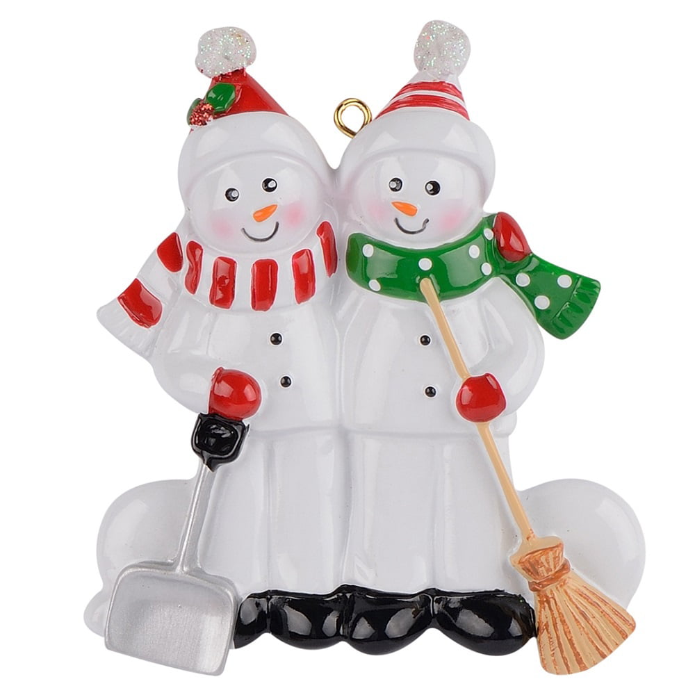 MAXORA Christmas Ornament Personalized Selfie Snowman Family of 2 3 4 5 6 