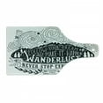thumbnail image 1 of Adventure Cutting Board, Journey and Exploration Themed Follow Your Dream Words Wanderlust Abstract, Tempered Glass Cutting and Serving Board, Wine Bottle Shape, Dark Green White, by Ambesonne, 1 of 1