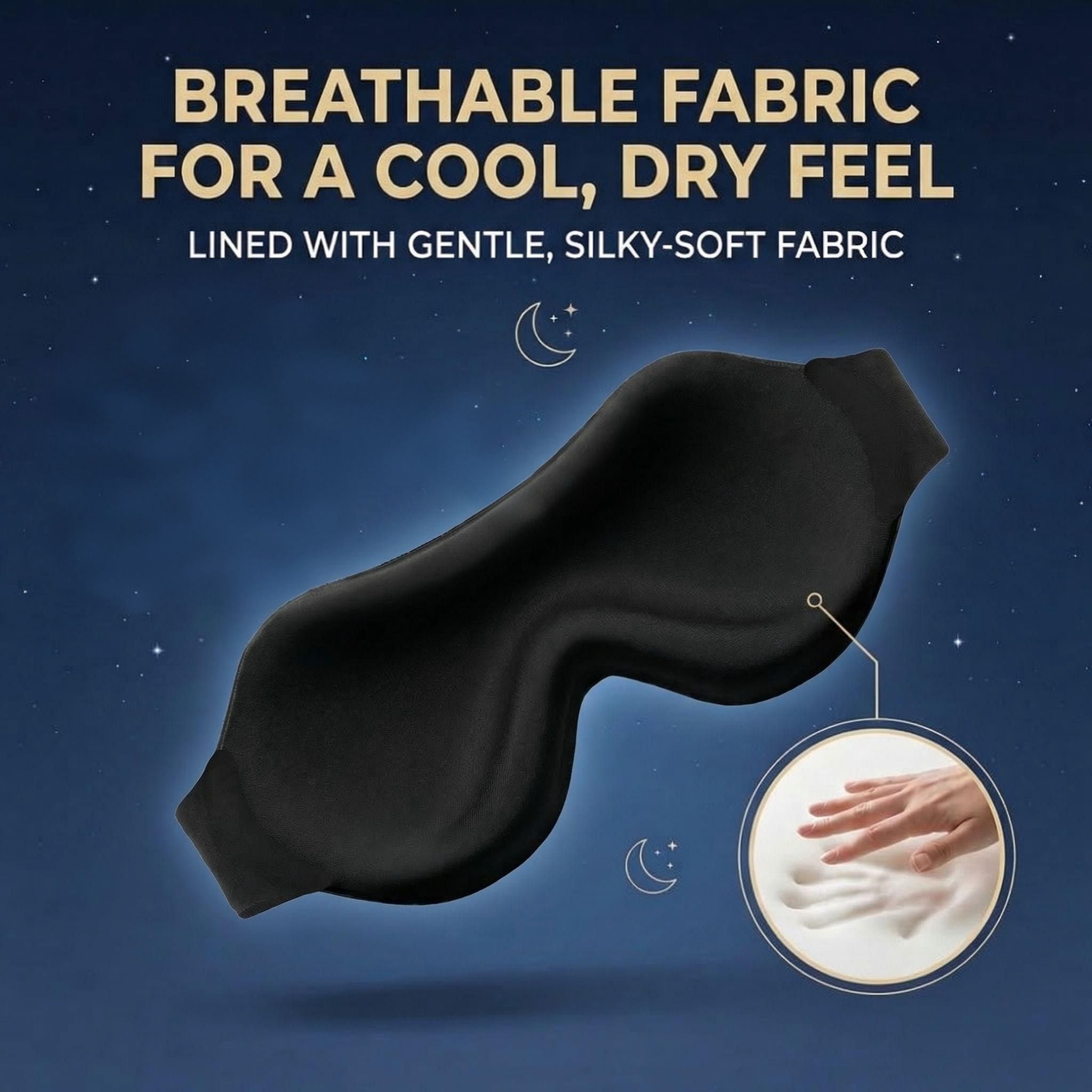 3 Pack Sleep Masks for Women & Men: Soft Blackout Eye Cover for Sleeping - Comfortable 3D Contoured Design for Side Sleepers and Night Shift