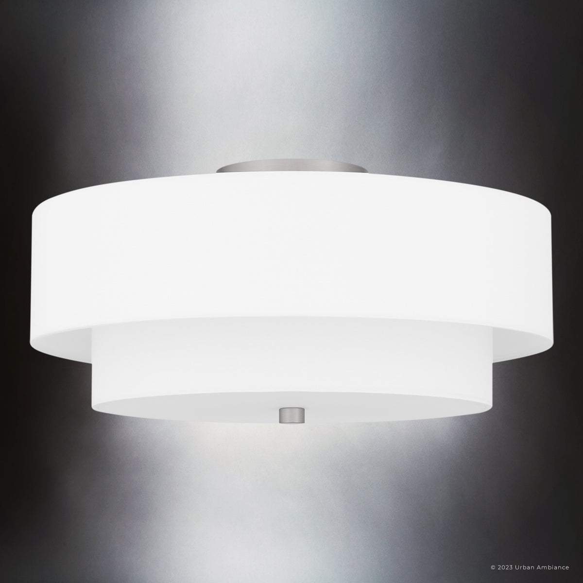 Luxury Mid Century Modern Ceiling Light, Brushed Nickel, UQL5036
