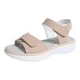 thumbnail image 6 of Walking Sandals for Women Thick Soft Sole Strappy Beach Shoes Comfortable Footbed Open Toe Lightweight Casual Summer Athletic Footwear Beige Size 7, 6 of 6
