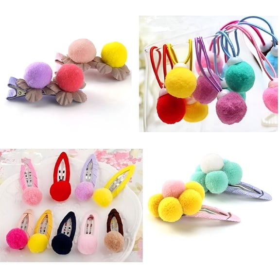 BESTSKY 2026 New 100 Pieces 1 Inch Pom Pom Crafts Balls for Diy Creative Pompoms Decorations Kids Project Hobby Supplies Party Holiday Decorations(Multicolor)