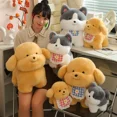 thumbnail image 2 of Juguetes de peluche de perro babero encantador, muñecos de simulación de la suerte, juguetes de animales suaves, regalos de cumpleaños para niños, 20 cm, 30 cm, 40cm1880, 2 of 5