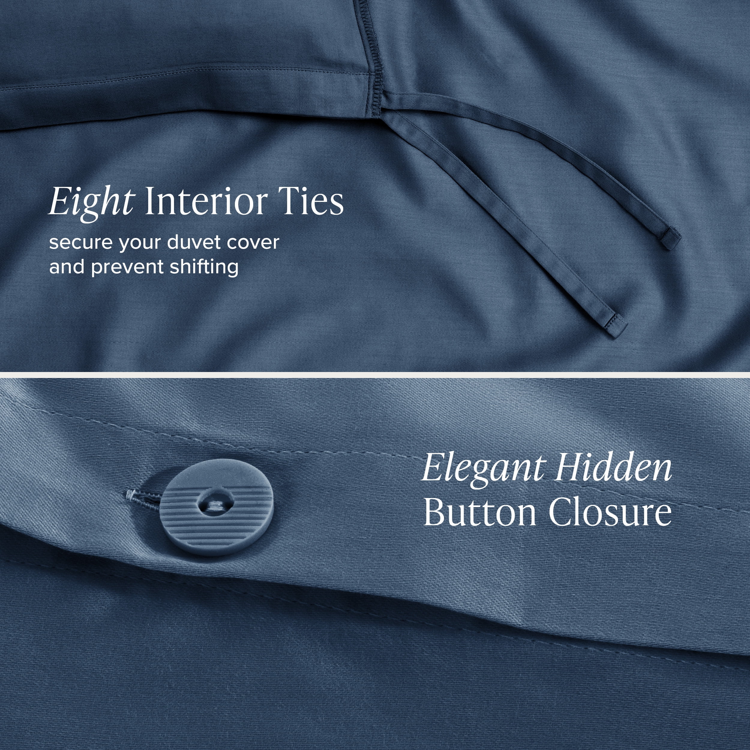 Bare Home Organic Cotton Duvet Cover Set - 400 Thread Count - Sateen Weave - King, Bering Sea, 3-Pieces