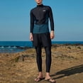 thumbnail image 2 of Fgnfyis Swimming Suits for Men Plus Size Wetsuit Split Long Sleeve Zip Pants Sun Suit Surfing Snorkeling 3-Piece Set Mens Swim Shirt Dark Green XXXXL, 2 of 4