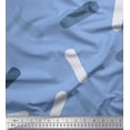 thumbnail image 1 of Soimoi Blue Rayon Crepe Fabric Brush Stroke Abstract Printed Fabric 1 Yard 46 Inch Wide, 1 of 3