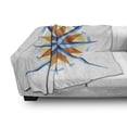 thumbnail image 3 of Compass Soft Flannel Fleece Blanket, Watercolor Directions North South East West Windrose Pathfinding Work of Art, Cozy Plush for Indoor and Outdoor Use, 60" x 80", Burnt Sienna Blue, by Ambesonne, 3 of 6
