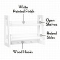thumbnail image 5 of RiverRidge Kids 2-Tier Ladder Wall Bookshelf with Open Storage Shelves and Hooks - White, 5 of 9