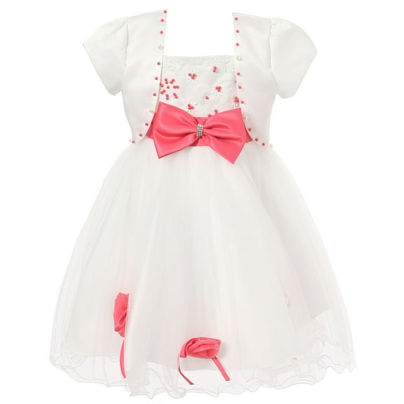 Richie House Girls' Princess Brace Dress with Cpae RH1447