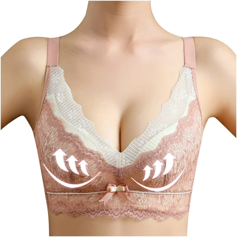 Raeneomay Women's Underwear Bras Sales Clearance Woman Ladies Bra Without  Steel Rings Vest Large Bras Embroidered Everyday Bra 