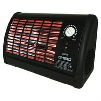 Optimus H-2218BK 1,320-Watt Portable Fan-Forced Radiant Heater with Thermostat (Black)
