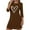 Brown, variant on Women's Nightgown Soft Sleep Shirt 3/4 Sleeve Crew Neck Casual Pajama Dress Nightshirt Sleepwear