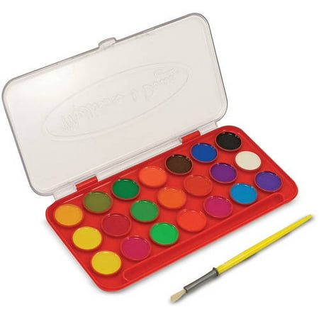 Melissa & Doug Deluxe Watercolor Paint Set With 21 Paints and Paintbrush