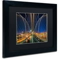 thumbnail image 2 of Trademark Fine Art "Brooklyn Bridge Panorama" Canvas Art by David Ayash Black Matte, Black Frame, 2 of 4