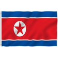 thumbnail image 1 of Bandera de Corea del Norte de 3 x 5 pies, resistente a la decoloración UV N banderas nacionales coreanas de poliéster con ojales de latón BANYUO Hogar, 1 of 5