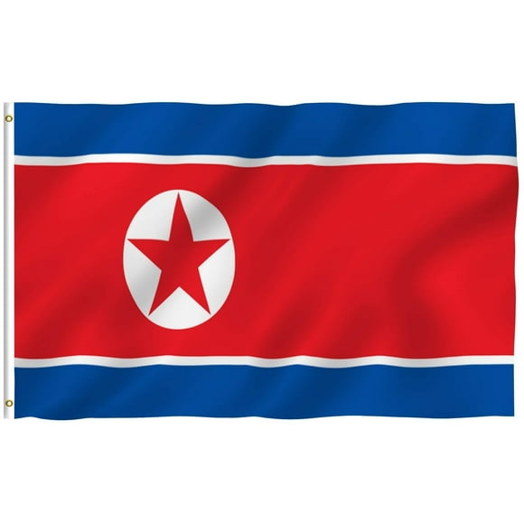 3x5 Ft North Korea Flag, UV Fade Resistant N Korean National Flags Polyester with Brass Grommets