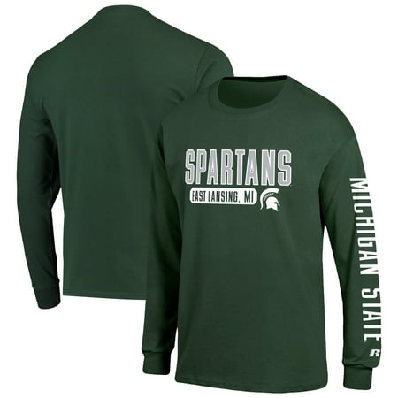 Men's Russell Athletic Green Michigan State Spartans Hit Long Sleeve T-Shirt