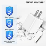 Wall Charger Compatible for iPhone Charger Cable 6ft, 2 Pack Dual Port USB Block Cube Adapter with Charging Cord Compatible for iPhone 14/13/12/11 XS/XS Max/XR/X 8/7/6 Plus SE,iPad,Case