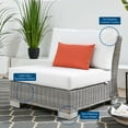 thumbnail image 5 of Lounge Sectional Sofa Chair Set, Rattan, Wicker, Light Grey Gray White, Modern Contemporary Urban Design, Outdoor Patio Balcony Cafe Bistro Garden Furniture Hotel Hospitality, 5 of 10
