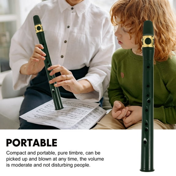 HEALEEP 1Set Mini Green Saxophone with Portable Bag for Musical Education 13.8x1.4x1.4in