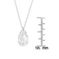 thumbnail image 4 of Austrian Crystal 16mm Teardrop Sterling Silver Necklace – 16 Inch -Clear, 4 of 6