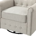 thumbnail image 2 of Modern Swivel Barral Armchair Set of 2 Upholstered Sofa Chair Home Living Room Oatmeal, 2 of 10