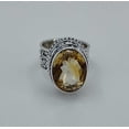 thumbnail image 5 of Navya Craft Citrine Oval 925 Sterling Silver Handmade Women Statement Ring, Yellow Gemstone Jewelry Size 10.5, 5 of 5