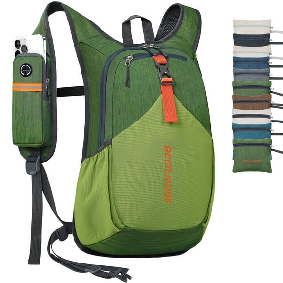Mochila de Senderismo BECOJADDE 20L Plegable Ultraligera Verde Oliva