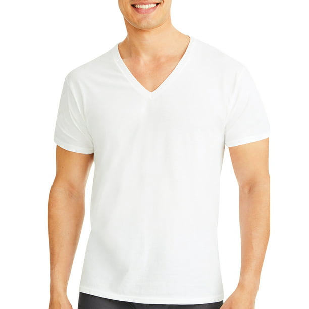 Hanes - Hanes SUPER VALUE 10 PACK White V Neck ComfortSoft T-Shirts ...